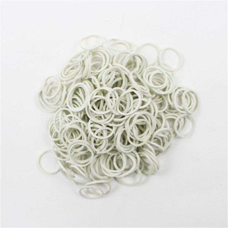 Factoty vendite dirette mini elastici bianchi ad alta elasticità, resistenza, tenacità, anello in gomma per fascio di linee dati