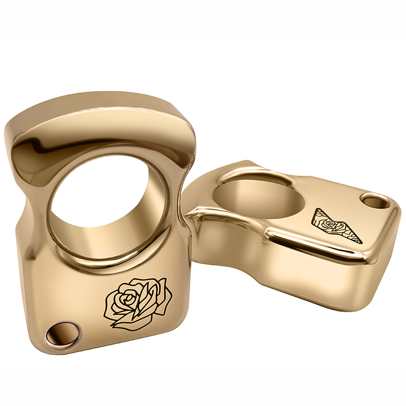 Elaborazione commissionata Brass Finger Tiger EDC Finger Buckle Defense Finger Tiger Prodotti per finestre rotte per esterni