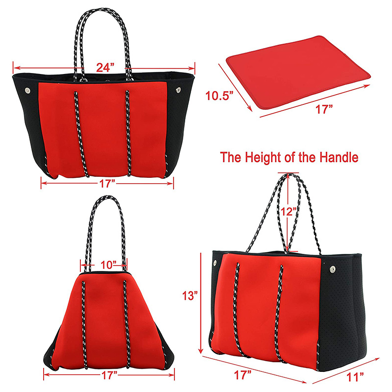 2021 Spring New Style LOGO personalizzato Borse da donna Borsa da spiaggia inneoprene resistente all'acqua multiuso