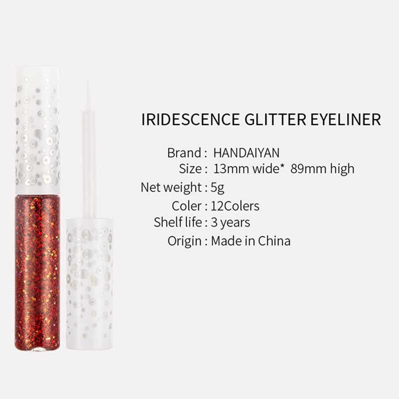 Colorato luminoso flash liquido liquido cosmetico di lunga durata eyeliner