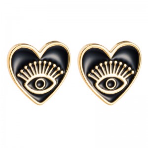 Orecchini a desideri transfrontaliera Amazon Amazon femminile Europeo E American Fashion Jewels Angel Eyes Orecchini Rame Orecchini a forma di cuore a forma di cuore