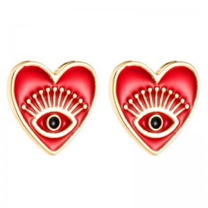 Orecchini a desideri transfrontaliera Amazon Amazon femminile Europeo E American Fashion Jewels Angel Eyes Orecchini Rame Orecchini a forma di cuore a forma di cuore