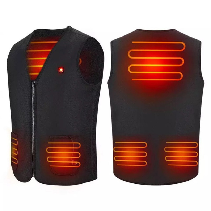Impermeabile Abbigliamento riscaldato in pile Vest Mens Gilet Muscolo Abbigliamento riscaldato Bodywarmer Working Elettrico Giacche riscaldato