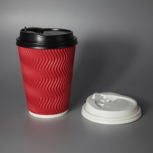 8oz 12oz 16oz su misura Design personalizzato tazze di carta monouso carta stampata doppia ondulazione tazze di caffè
