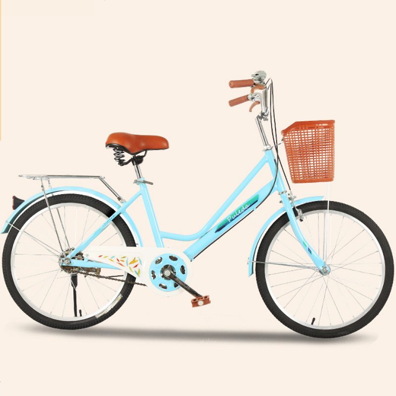 Popolare 24 \\ '26 pollici Bicicletta e donna High Carbon City Bike con cestino