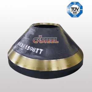 Terex Pegso TC1000, TC1150, TC1300 Cono Crusher Concave&Mantle MN22CR2