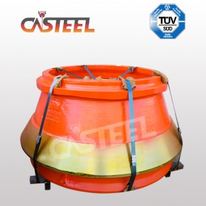 Parti di usura del frantoio a cono HP500, concavo e mantello