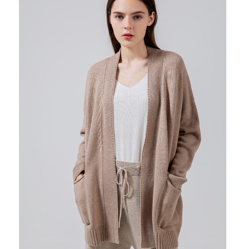 Cardigan corto in lana australiano casuale 65007#