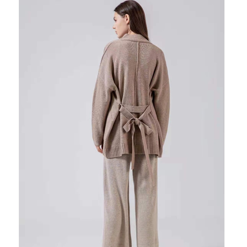 Cardigan corto in lana australiano casuale 65007#