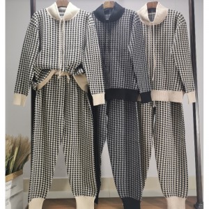 Tendenza alla moda per il tempo libero All-match Qianbird-type a maglia vestito a due pezzi 68015#