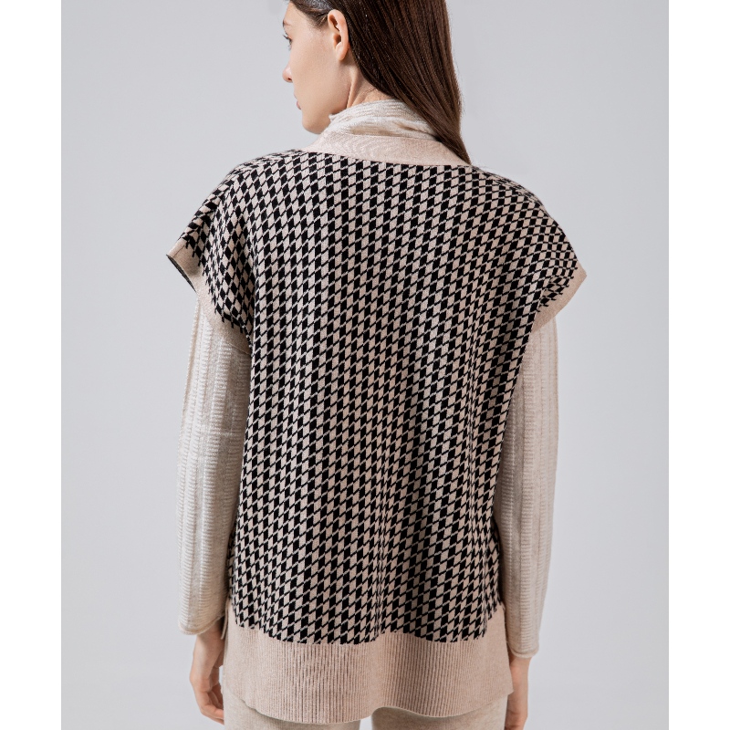 Tendenze della moda Versatile Knitting Qianbird-type gilet corto 68021#