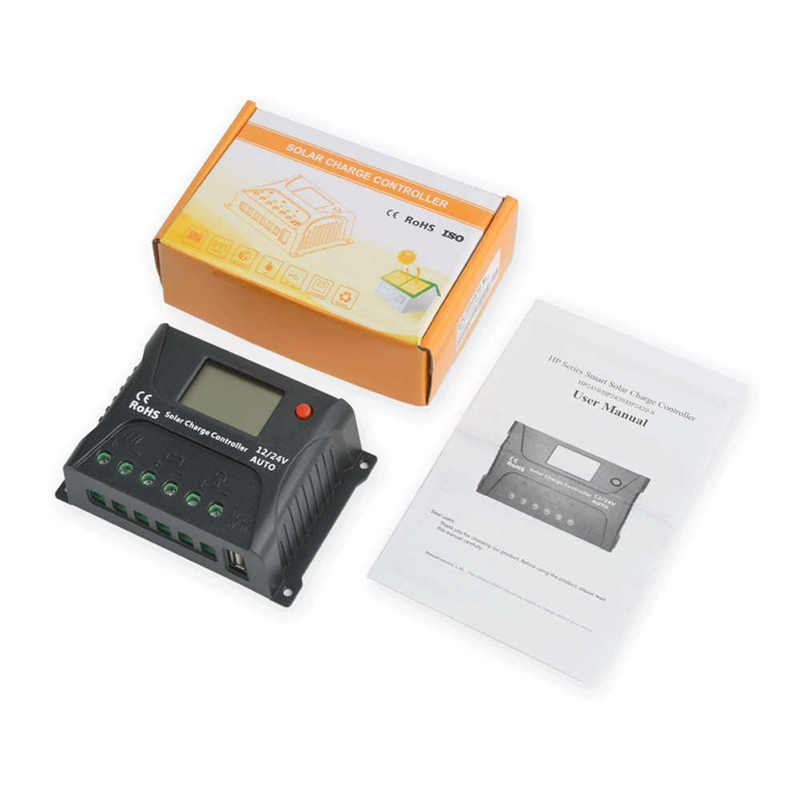 SRNE PWM Solar Off-Grid Controller di ricarica 12V/24V 10A 20A LCD MAX 55 V per il sistema di batterie al litio a piombo-acido solare