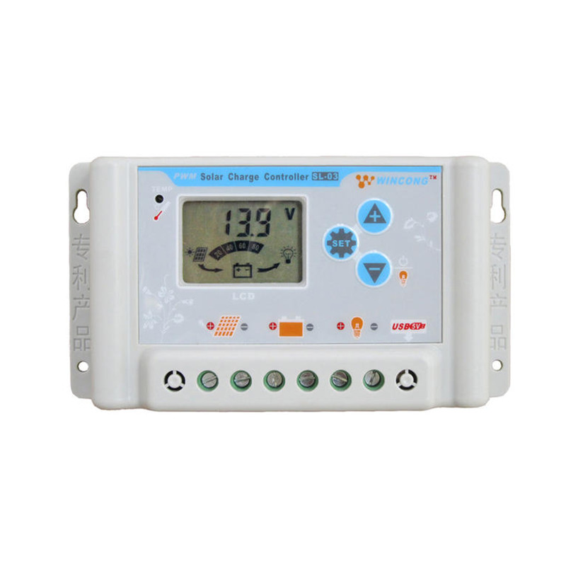 PWM 12V 24 V 20A 30A Controller per caricabatterie solare 5V Display LCD USB per intervallo regolatore del pannello solare