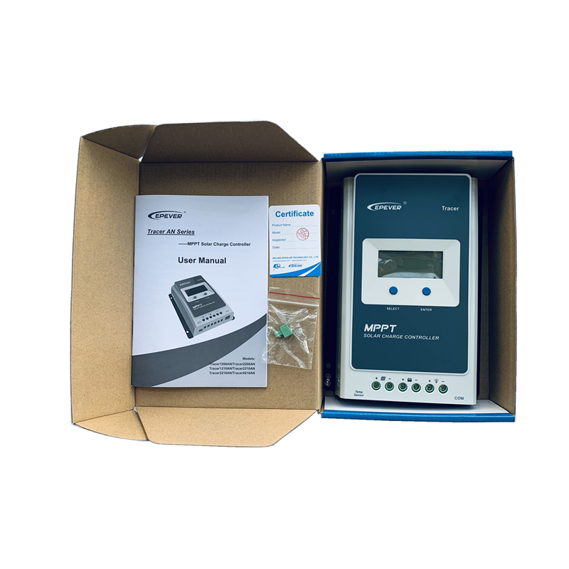 EPEVEVER MPPP TRACER 12V 24V 40A 30A 20A 10A Regolatore di carica del regolatore di carica solare Display LCD per la batteria al litio a piombo-acido