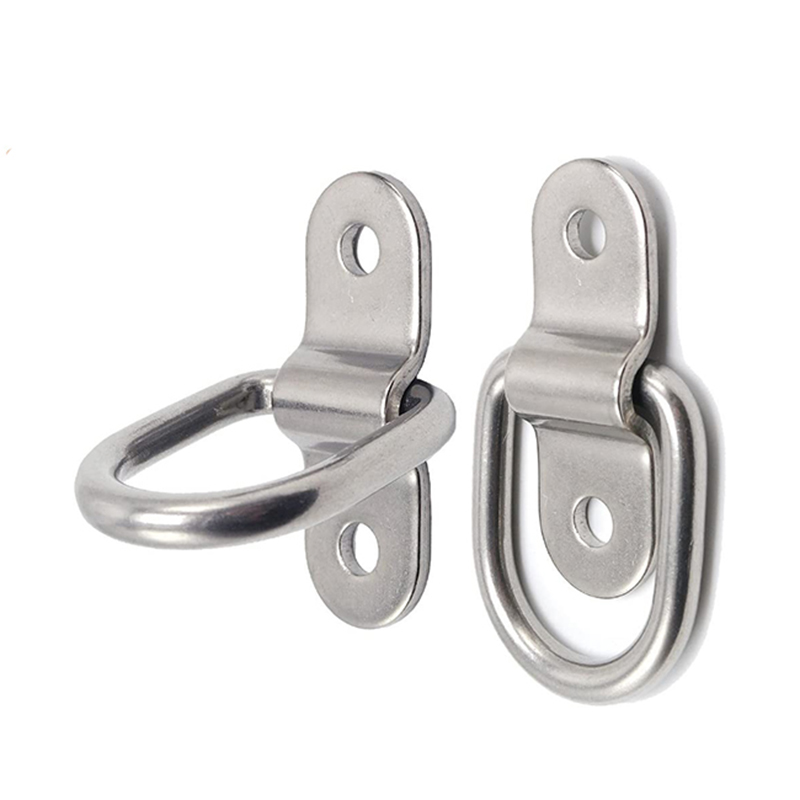 D-Ring Tie Down Anchor 12x 1/4 \\ '\\' Acciaio inossidabile Acciaio D-rings Trailer D Anello Tie Downs, Staffa D-ring da 700 libbre, la piastra di montaggio d anello D Legare i punti per cravatta a cricchetto cinghie carrello auto