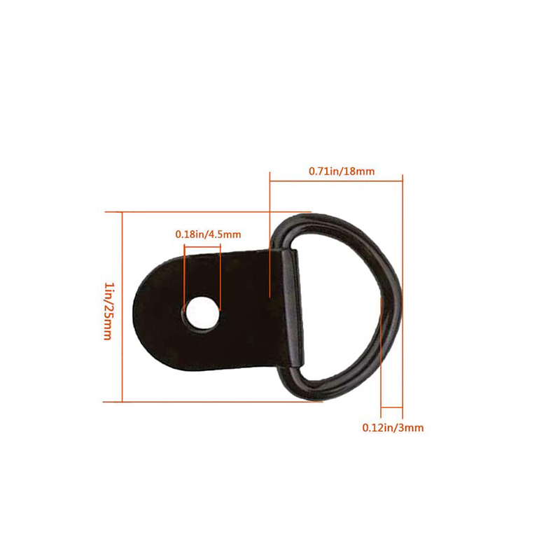 D-Ring Tie Downs, D-ring Anchor Anello di ancoraggio per carichi su rimorchi Camion camion camper RV Vans ATV SUV Barche Motociclette ecc. Veicoli per impieghi pesanti Tie giù anello con staffa di montaggio