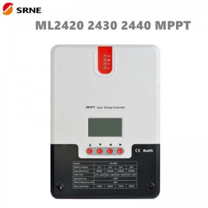 SRNE MPPT Solar Charge Controller 20A 30A 40A 12V24V LCD MAX100V REGOLATORE DI SOALR REGOLATORE DI SOALR per la batteria agli ioni di Li-ioni di gel di piombo off-grid