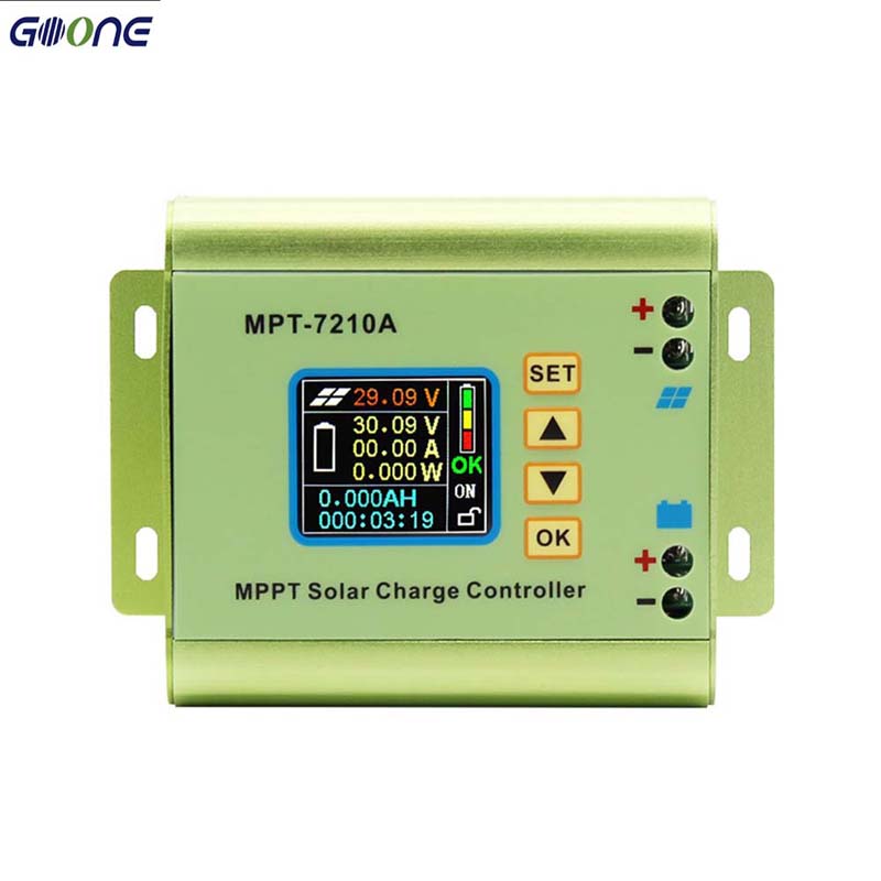 MPP7210A MPPP LCD Pannello solare Controller di carica Alloga di alluminio Regolatore solare per la batteria Lipo 600W 24V 36V 48V 60V 72V