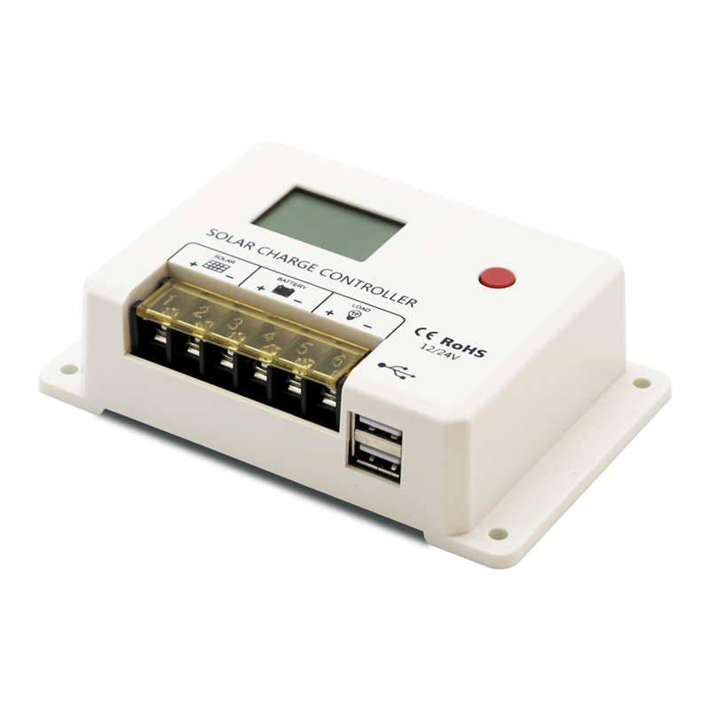 Nuovo SRNE PWM 10A 20A 30A Controller di carica solare 12V 24 V Auto LCD Display Dual USB 5v/2A Porta per batteria al litio acido piombo