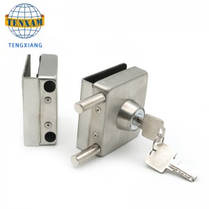 Blocco a doppio arrugginito in zinco di vetro temperato.