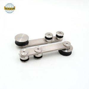 Porta scorrevole per porta in vetro Porta scorrevole Appeso Acciaio inossidabile Ruote scorrevoli in acciaio inox