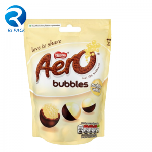 Borsa da imballaggio per alimenti con cerniera in plastica personalizzata, sacchetto di imballaggio alimentare con cerniera richiudibile