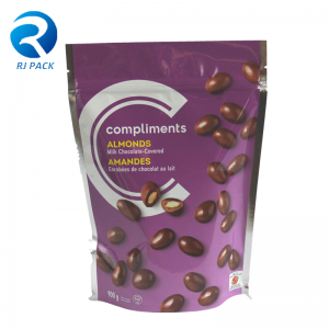 Borsa da imballaggio per alimenti con cerniera in plastica personalizzata, sacchetto di imballaggio alimentare con cerniera richiudibile