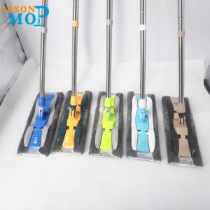 Jason di alta qualità in alluminio mop in microfibra in acciaio inox asta di acciaio inox allungato la pulizia del pavimento