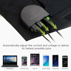 Pannello solare pieghevole da 18 V 100W Caricabatterie solare all\'aperto portatile per campeggio