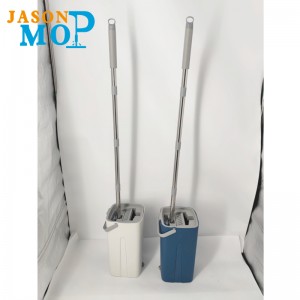 2021New Acciaio inox Acciaio inossidabile Palo Pole MOP per spremere MOP PULIZIA FLAT CON COPERCHIO DI SISTEMA BENNA