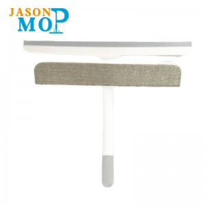 Gommiera per finestre domestiche, pulitore di finestre multifungina, terzetto per finestre per pavimento in vetro porta doccia con manico