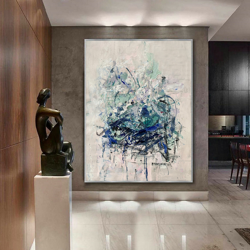 100% Handmade Modern Wall Art Abstract Oil Painting on Canvas per l'arredamento d'ingresso