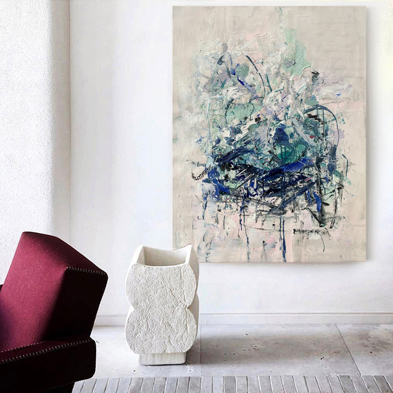 100% Handmade Modern Wall Art Abstract Oil Painting on Canvas per l'arredamento d'ingresso