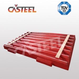 Shanghai Longyang Jaw Crusher Parts PE800 * 1060 piastre mascelle, piastre laterali