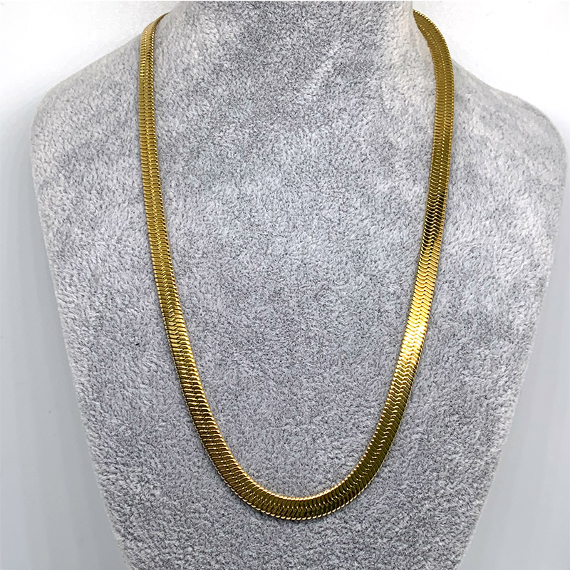 Acciaio inossidabile placcato in oro/18k Moda Blade Catena, collana di tendenza europea e americana