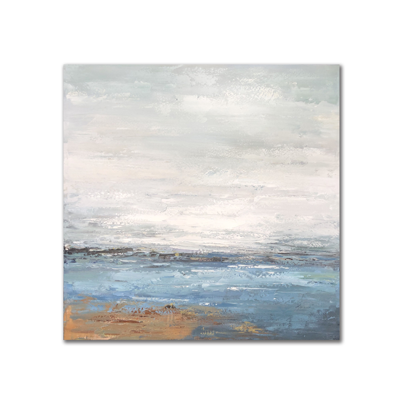 Seascape Pure Handmade Abstract Opere d'arte incorniciata Pittura acrilica Decorazione da parete Canvas Pittura a olio per salotto