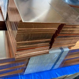 Piastra di rame rosso