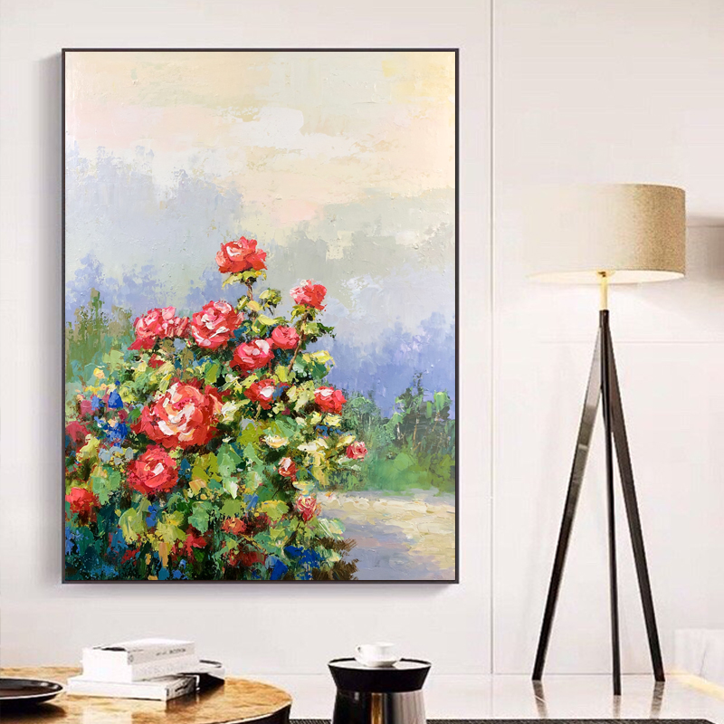 Immagini di muro all'ingrosso decorazione della casa decorazione del fiore di tela arte moderna pittura ad olio cuadros still life dipinti