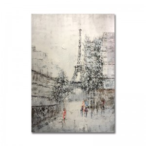 Nuovo prodotto dipinto a mano arte lavoro moderno stile astratto in stile eiffel decorazione a oiffel pittura a olio