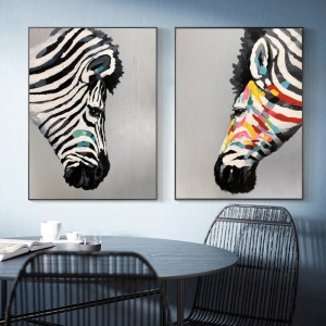 All\'ingrosso di alta qualità pura pittura di tela dipinta a mano di alta qualità famiglia di pittura ad olio di arte animale