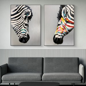 All\'ingrosso di alta qualità pura pittura di tela dipinta a mano di alta qualità famiglia di pittura ad olio di arte animale