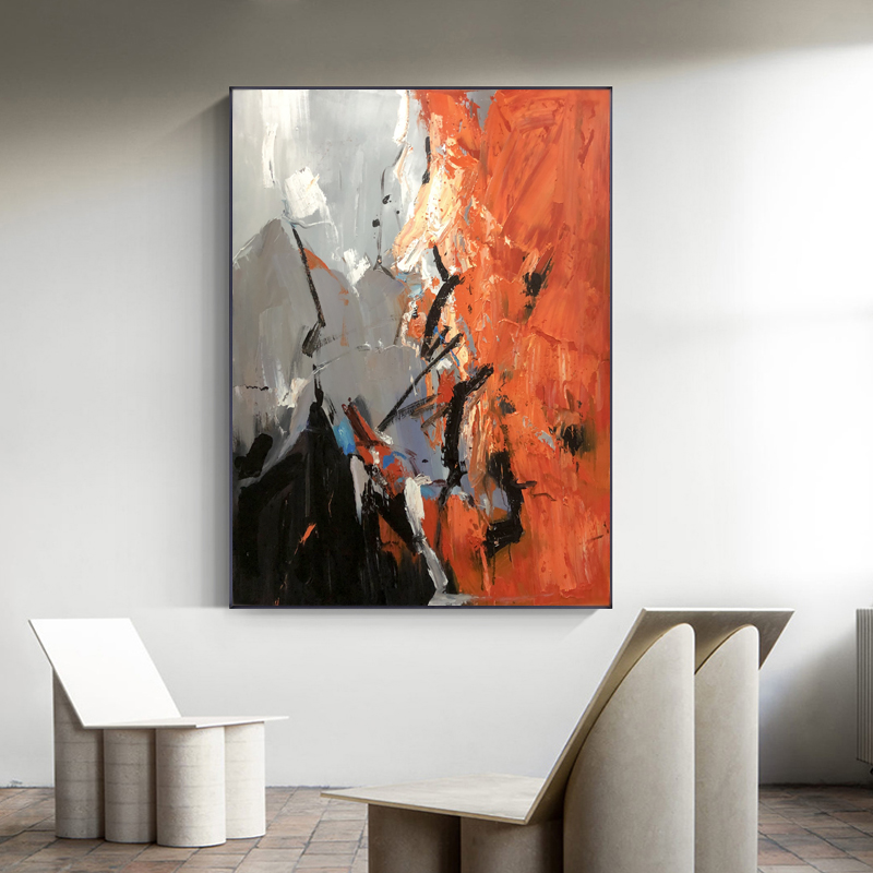 Decorazione della casa Design originale artistico a muro fatto a mano in tela astratta