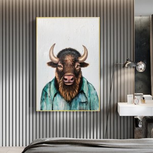 Commercio all\'ingrosso a mano animale moderno pittura a olio tela decorazione della casa