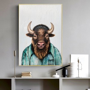 Commercio all\'ingrosso a mano animale moderno pittura a olio tela decorazione della casa