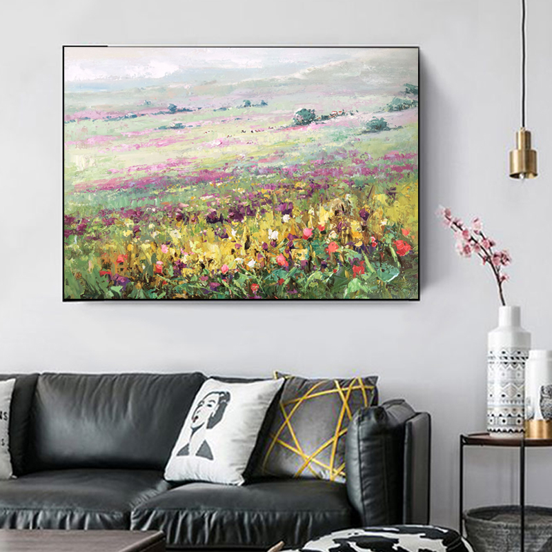 Moderna decorazione della parete pittura Astratto fatto a manonaturale Paesaggionaturale fiore pittura a olio della parete domestica in vendita