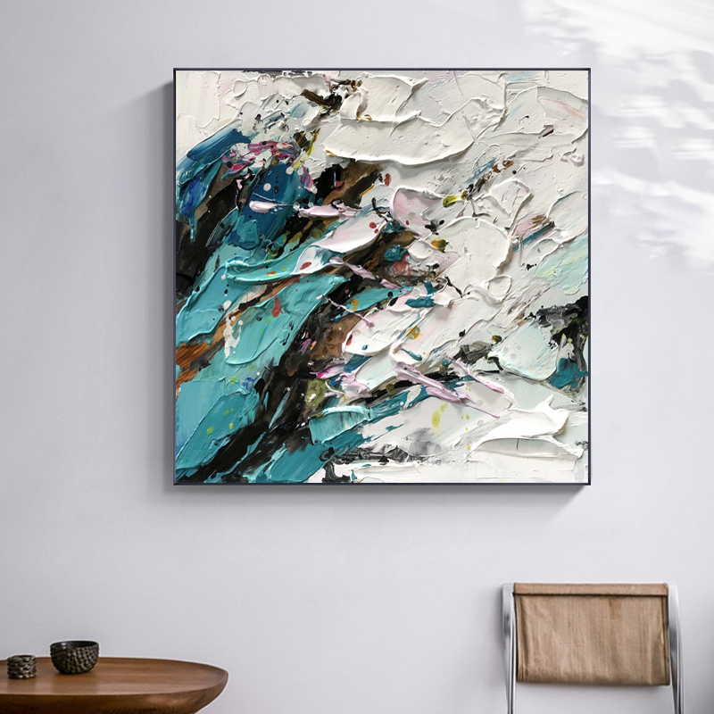 100% dipinto a mano grande tela di tela ristorante decorativo arte muraria astratta tela dipinti per il muro del soggiorno