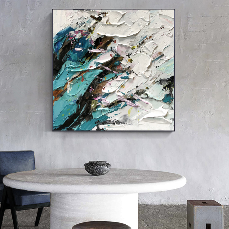 100% dipinto a mano grande tela di tela ristorante decorativo arte muraria astratta tela dipinti per il muro del soggiorno