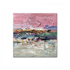 Pink Art Wall Decorative Abstract Abstract Pittura a olio per camera da letto e casa decorativa a mano pittura a olio