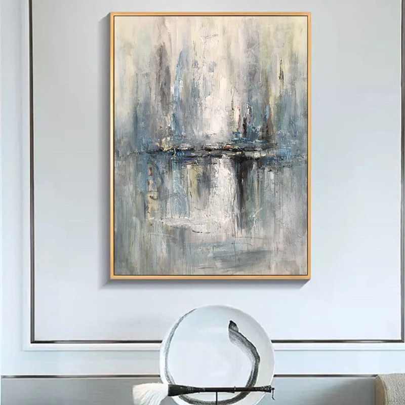 Abstract Art Tessuto Tessuto Canvas Decor Pure Pure Hand Dipinto a mano Pittura ad olio per soggiorno