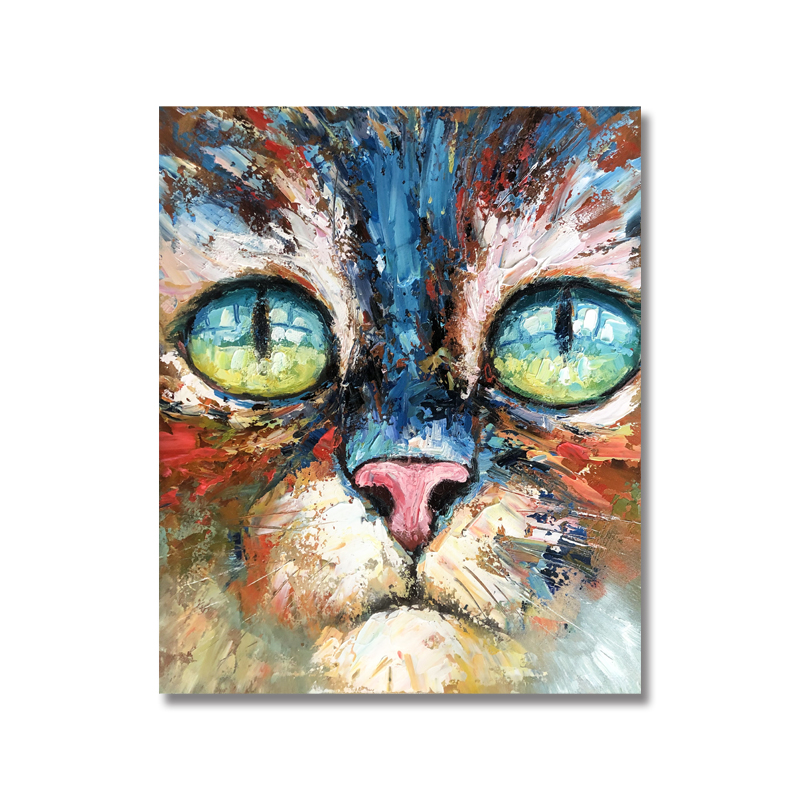 Handmade Modern Home Decor Canvas Painting Abstract Opere d'arte Painting olio per animali su tela